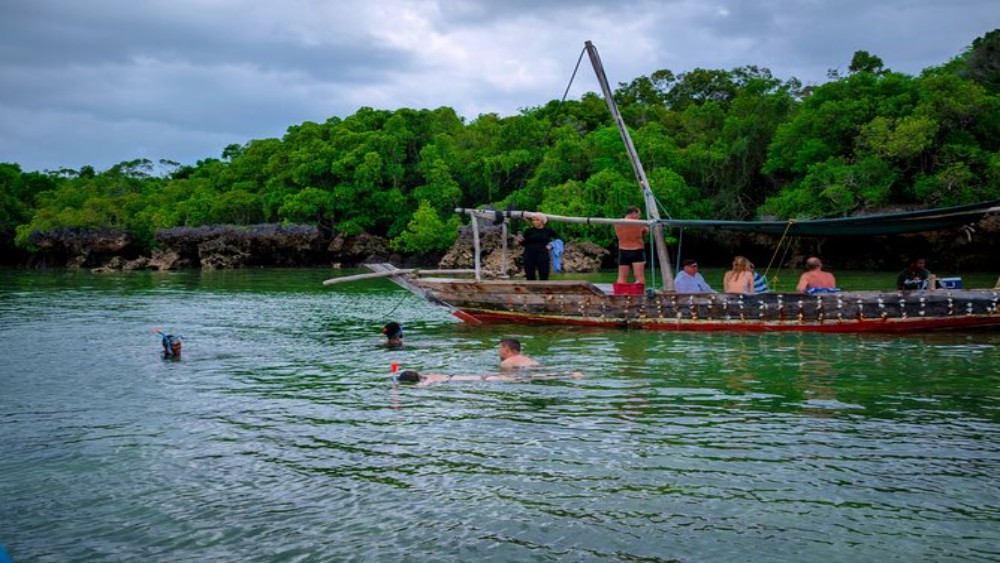 tourists in the boat