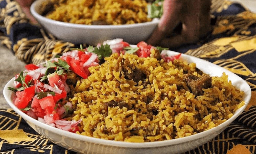 spiced pilau lunch